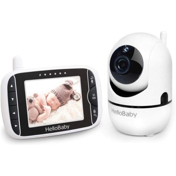 Baby Monitor with Remote Pan-Tilt-Zoom Camera and 3.2'' LCD Screen, Infrared - Picture 1 of 6